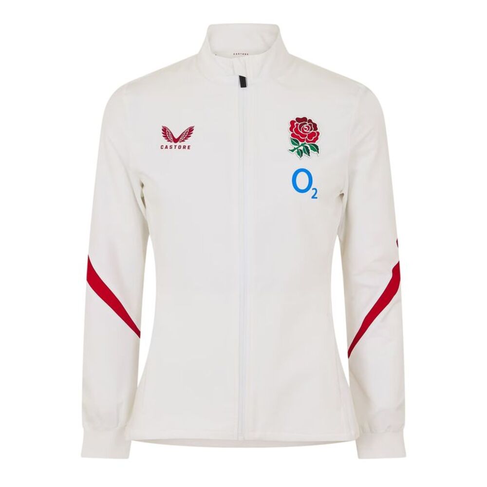 Castore Womens/Ladies 2025 England Rugby Jacket / White/Red